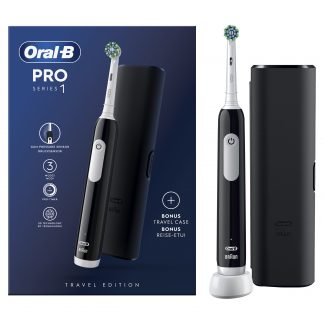 Oral-B Pro Serie1 Nero Spazzolino Elettrico con Custodia da Viaggio