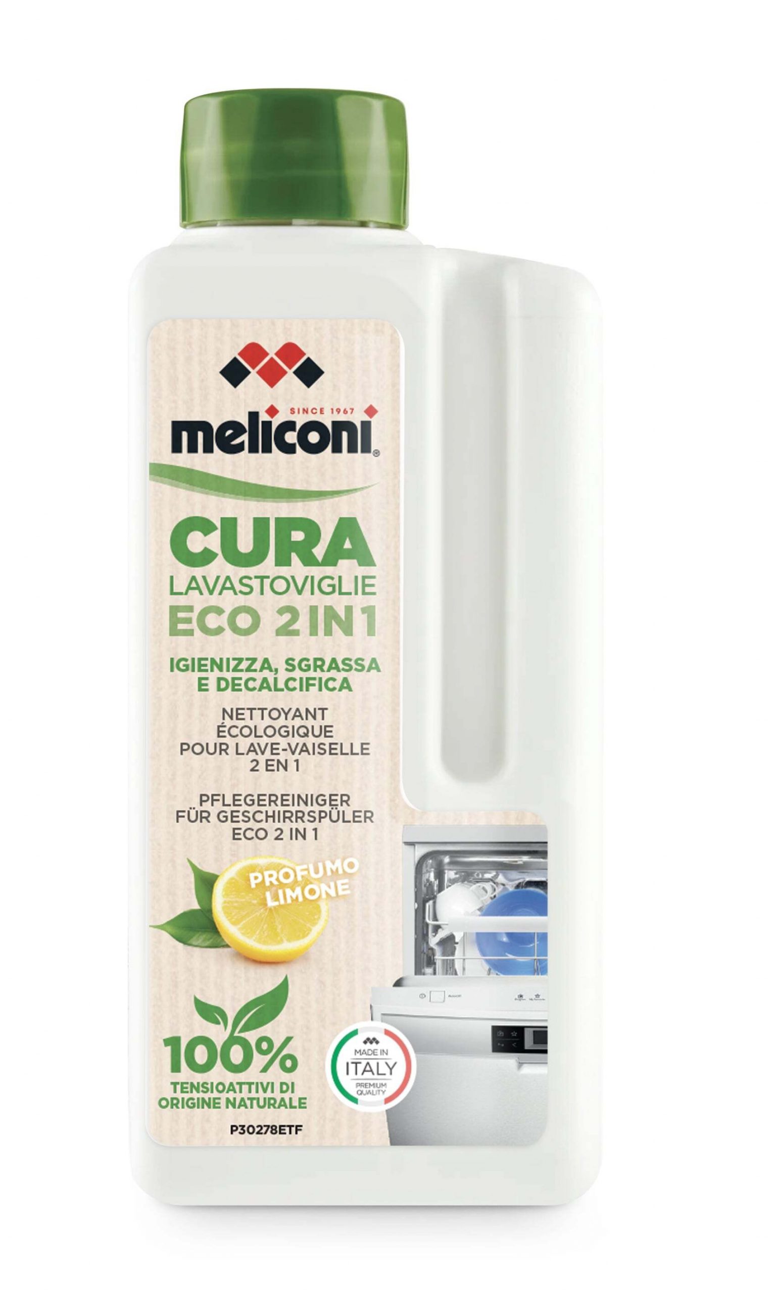 Meliconi Eco 2 in 1 Cura Lavastoviglie Liquido 2x250Ml