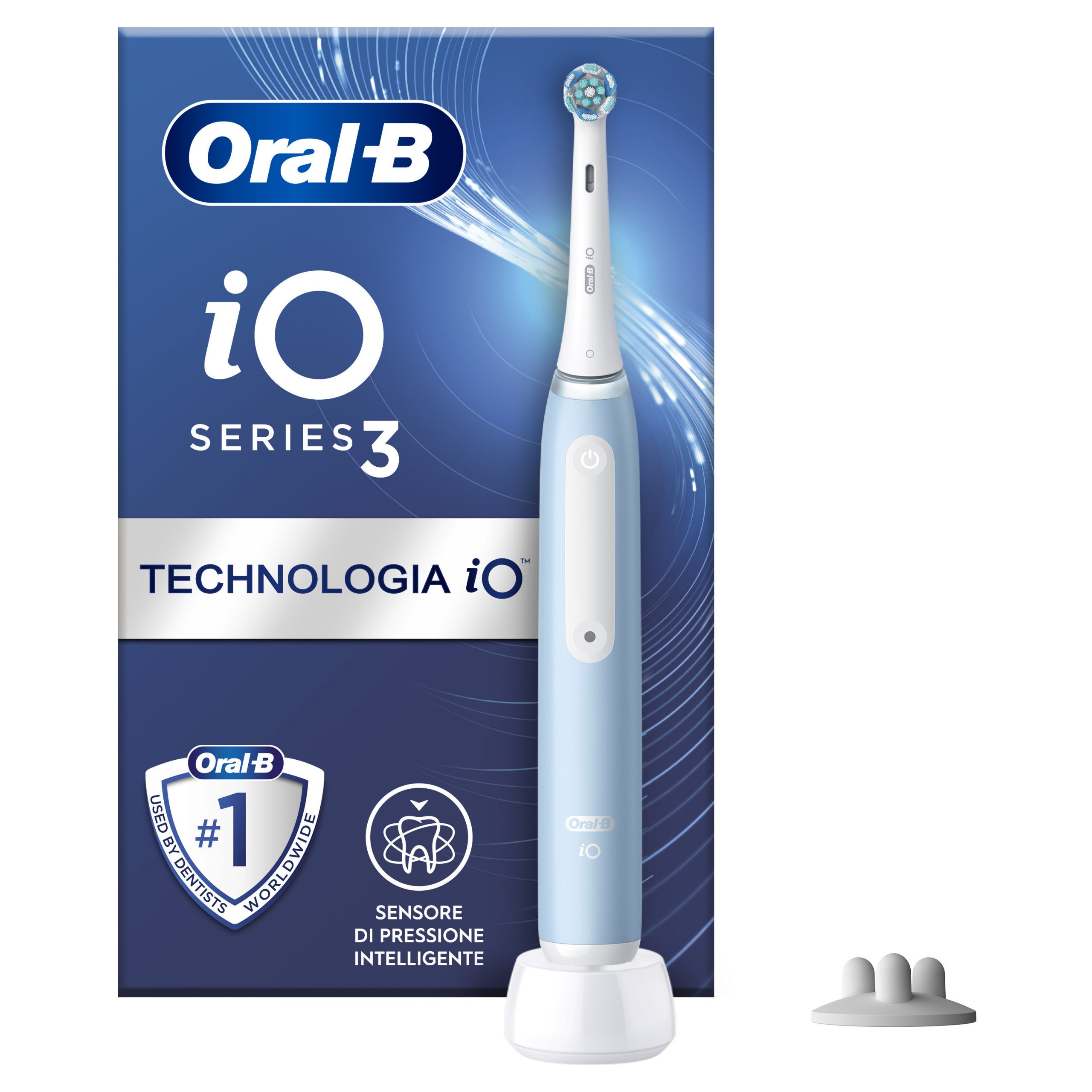 Oral-B iO Serie 3 Spazzolino Elettrico Sensore Pressione Intelligente Blue
