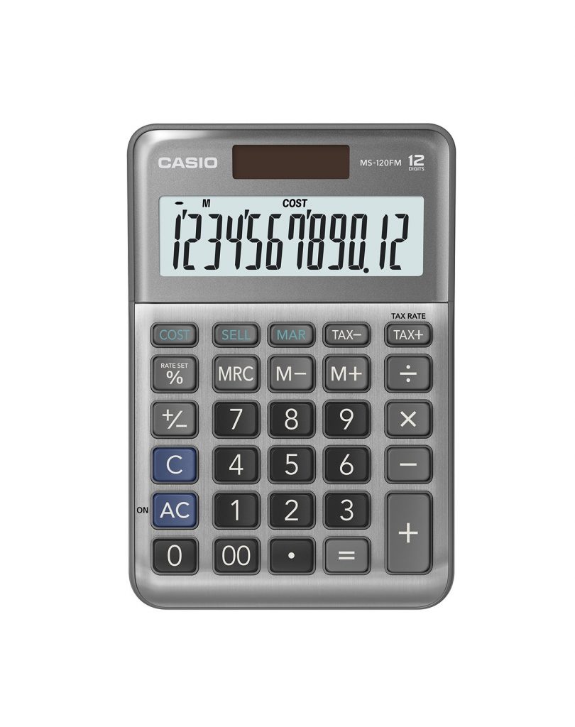 Casio MS-120FM Calcolatrice da Tavolo 12 Cifre