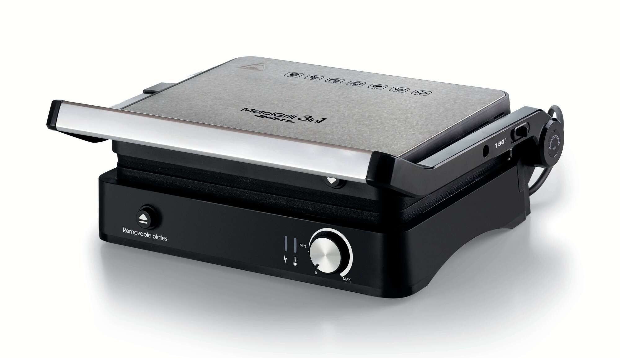 Ariete MetalGrill 3in1 Grill Elettrico 2000W con 2 Piastre Antiaderenti