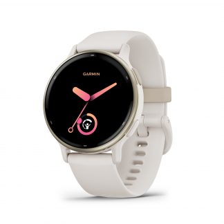 Garmin Vivoactive 5 Cream Gold Ivory Smartwatch GPS Wi-Fi Cinturino in Silicone