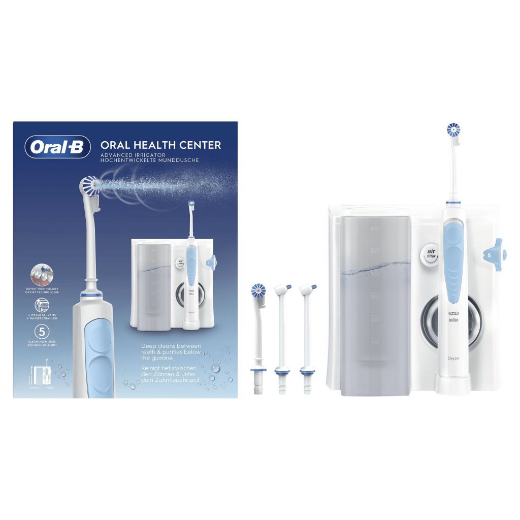 Oral-B Healt Center Idropulsore con 2 Beccucci Oxyjet 2 Beccucci con Getto Acqua
