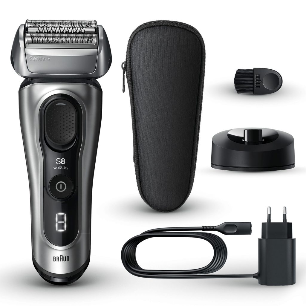 Braun Serie 8 8517S Rasoio Ricaricabile Wet Dry con Base di Ricarica