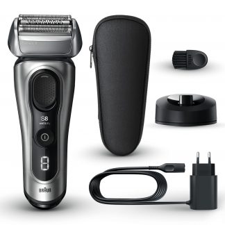 Braun Serie 8 8517S Rasoio Ricaricabile Wet Dry con Base di Ricarica