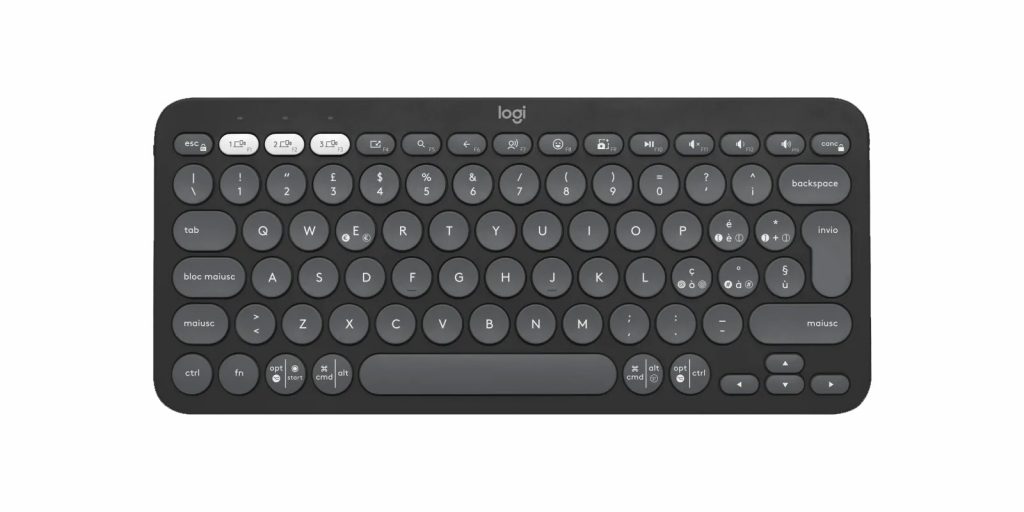 Logitech Pebble Keys 2 K380S Grafite Tastiera Bluetooth
