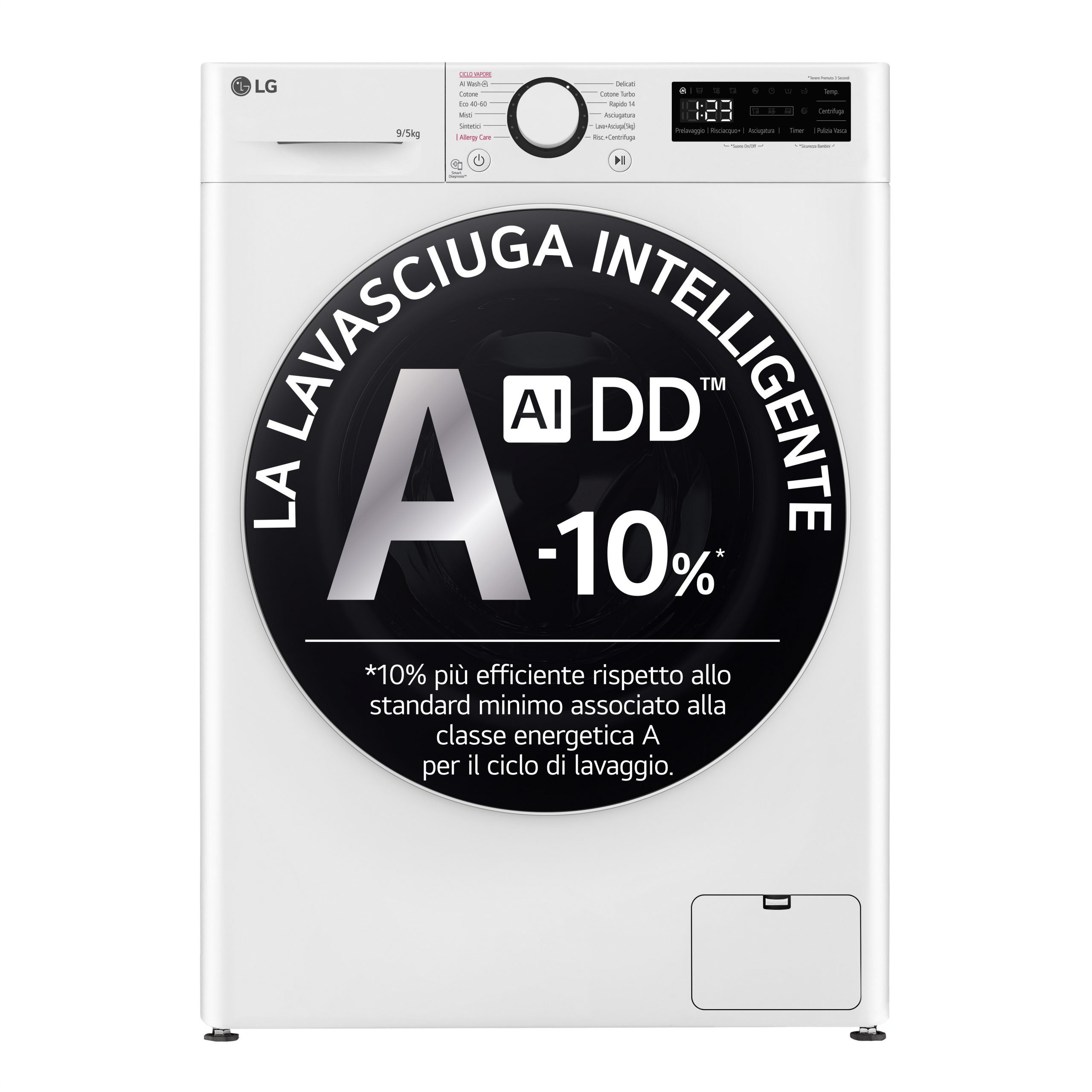 LG D2R5S09TSWW Lavasciuga 9Kg 1200Giri