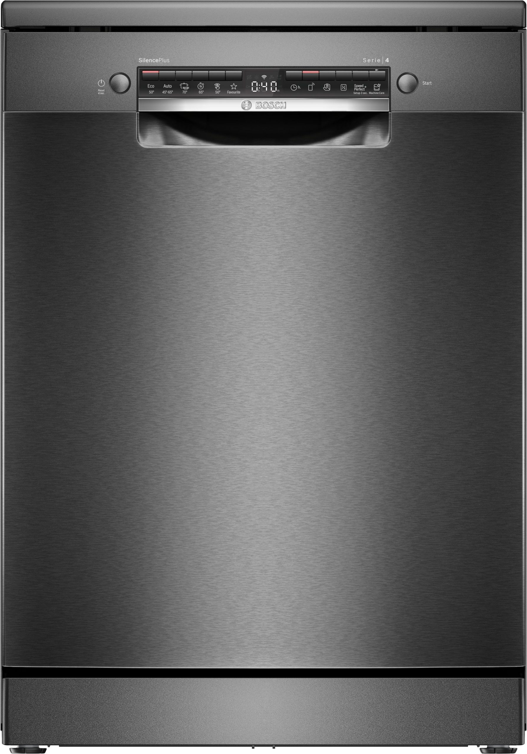 Bosch SMS4EMC06E Black Inox Lavastoviglie Libera Installazione 14 Coperti Wi-Fi