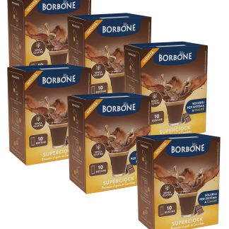 Caffe Borbone Stick Superciock 8 Confezioni 10 Pezzi Preparato Gusto Cioccolata