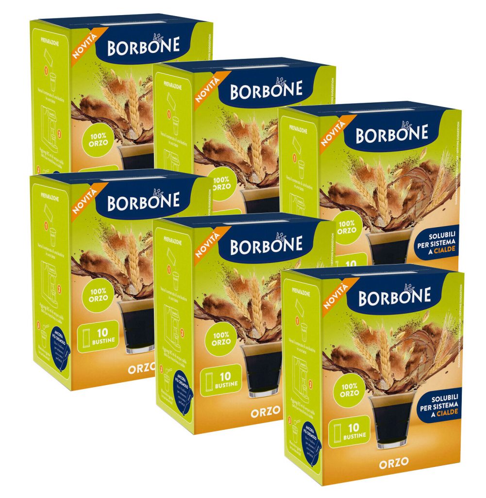 Caffe Borbone Stick Orzo 6 Confezioni 10 Bustine Preparato per Orzo