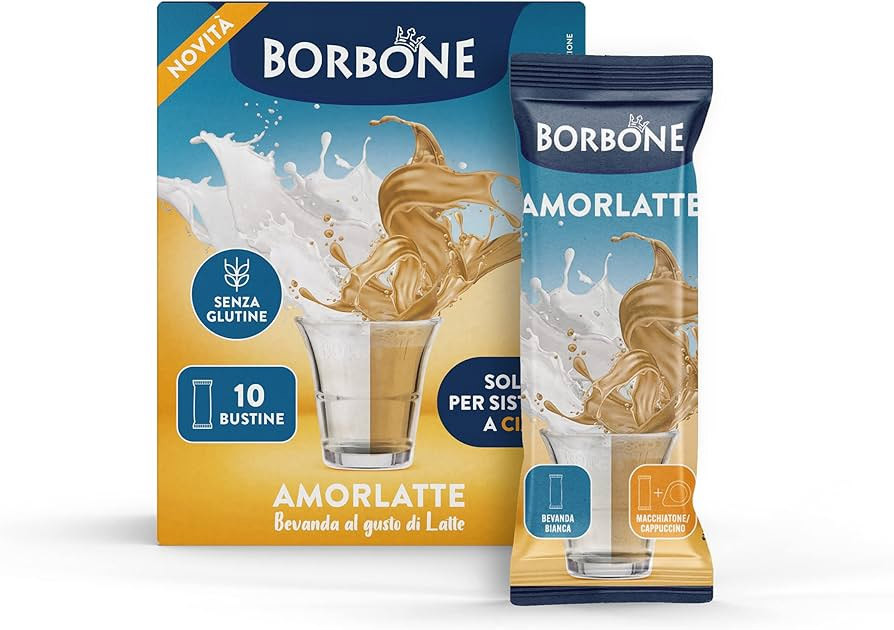 Caffe Borbone Amorlatte 8 Confezioni da 10 Stick Bevanda Solubile