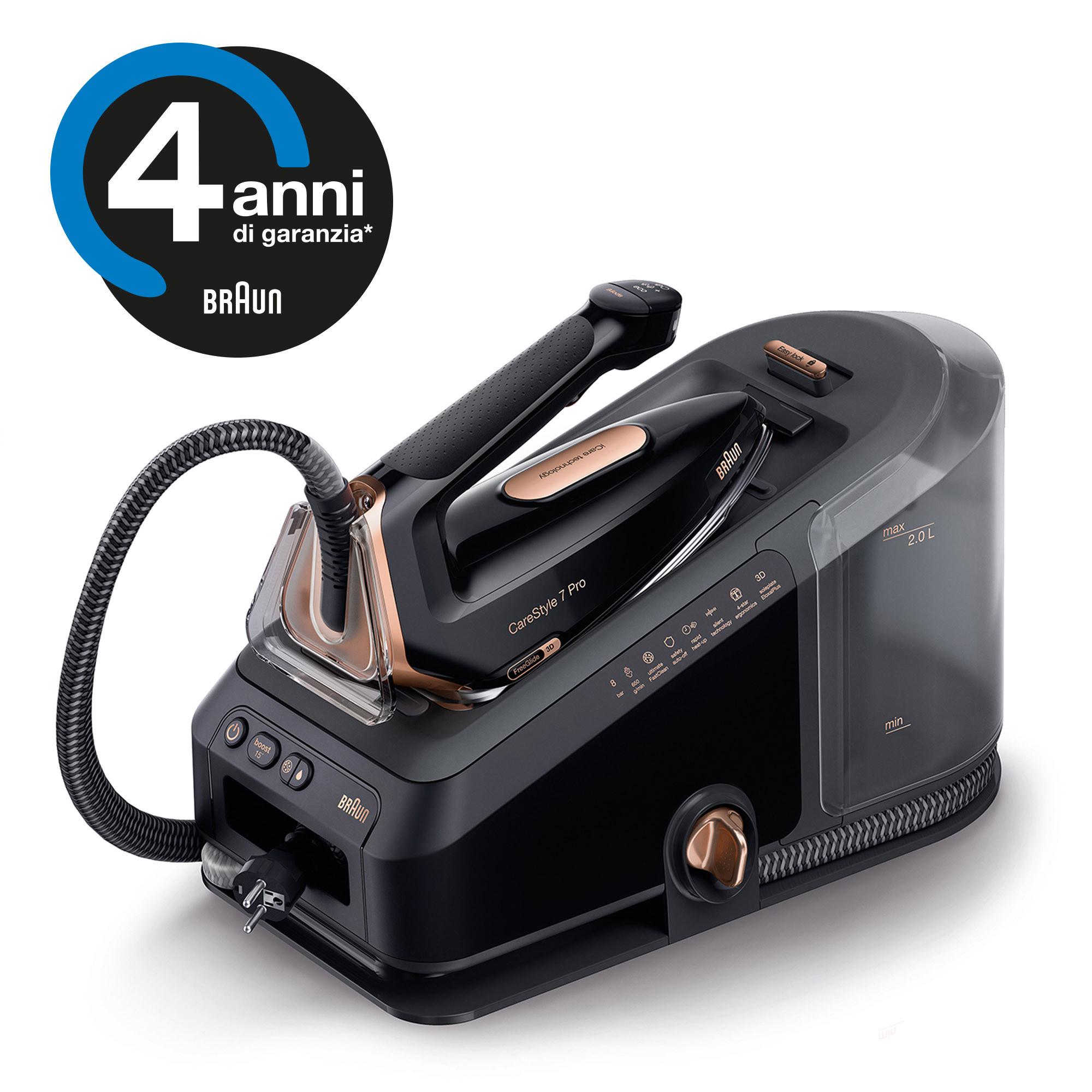 Braun CareStyle 7 Pro IS 7286 Ferro a Carica Continua 2700W Piastra FreeGlide 3D