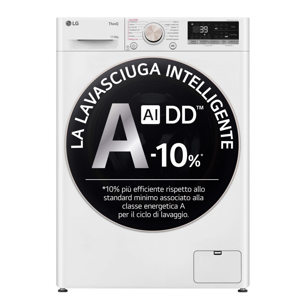 LG D4R7011TSWG Lavasciuga Carico Frontale 1400Giri