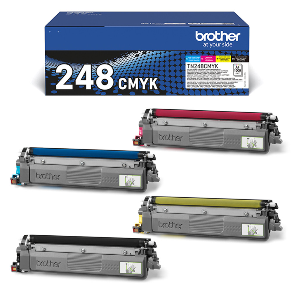 Brother TN248VAL Confezione 4 Toner Giallo-Ciano-Magenta