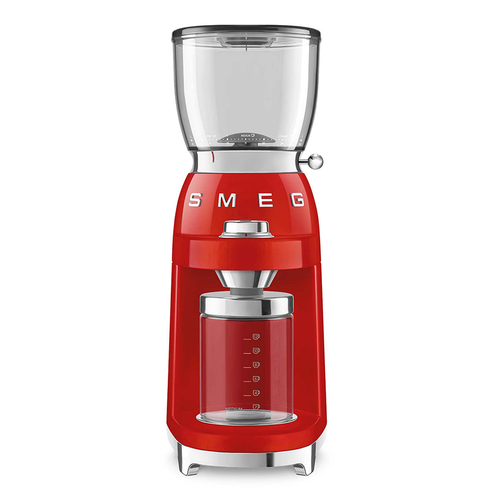 Smeg CGF11RDEU Macinacaffe Elettrico 150W Contenitore Chicchi da 350GR Rosso