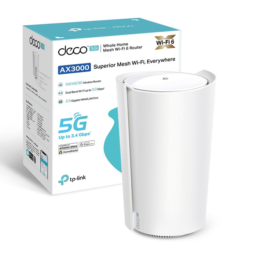 TP-Link DECOX505G Bianco Router Wi-Fi 6 Mesh 5G