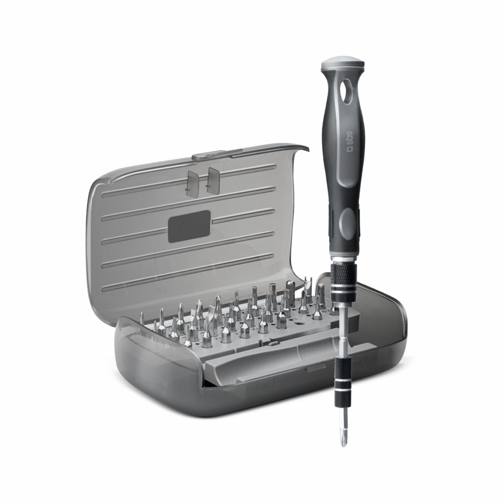 SBS TESCREWSET Kit Cacciavite e Punte per Riparazione di Device Elettronici