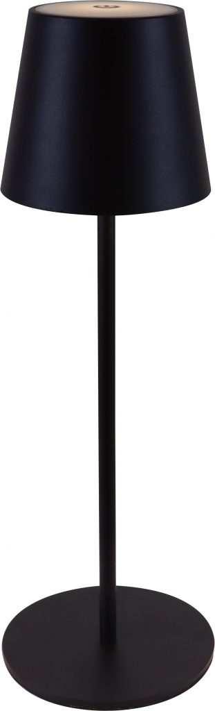 Majestic Agata Nera Lampada da Tavolo Senza Fili Ricaricabile Touch H 37CM