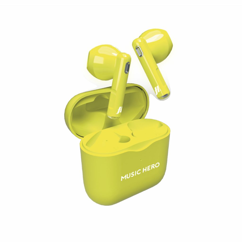SBS TWS Fluo Gialli Auricolari Fluorescenti Touch con Microfono