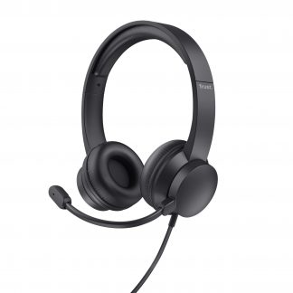Trust Ayda Nero Cuffia Archetto con Microfono USB con Cavo