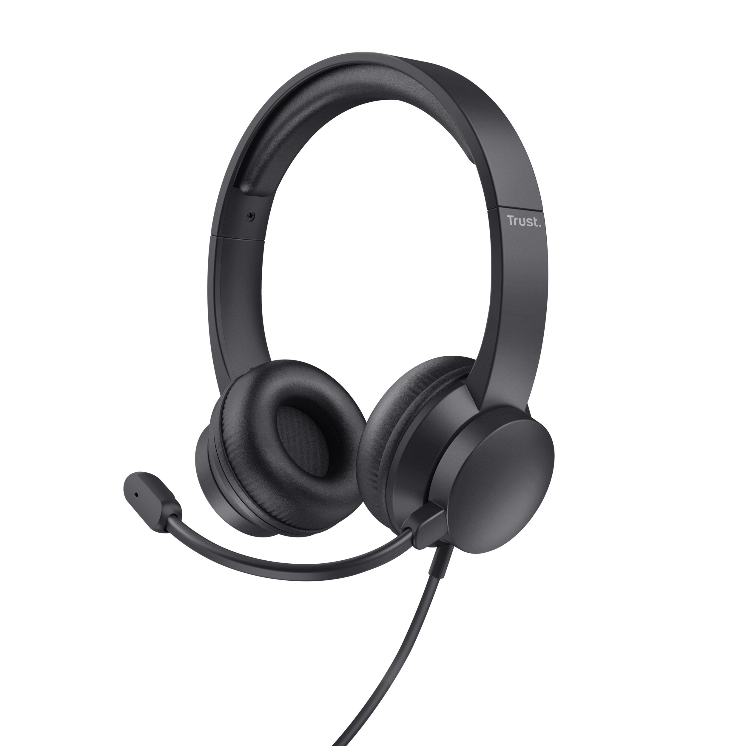 Trust Ayda Nero Cuffia Archetto con Microfono USB con Cavo