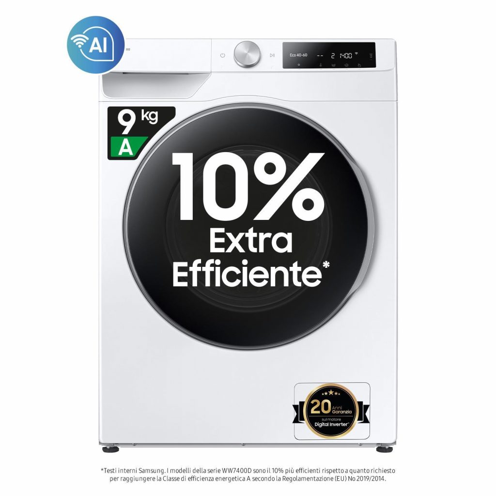 Samsung WW90DG6U25LEU3 Lavatrice Carica Frontale 9KG 1500 Giri