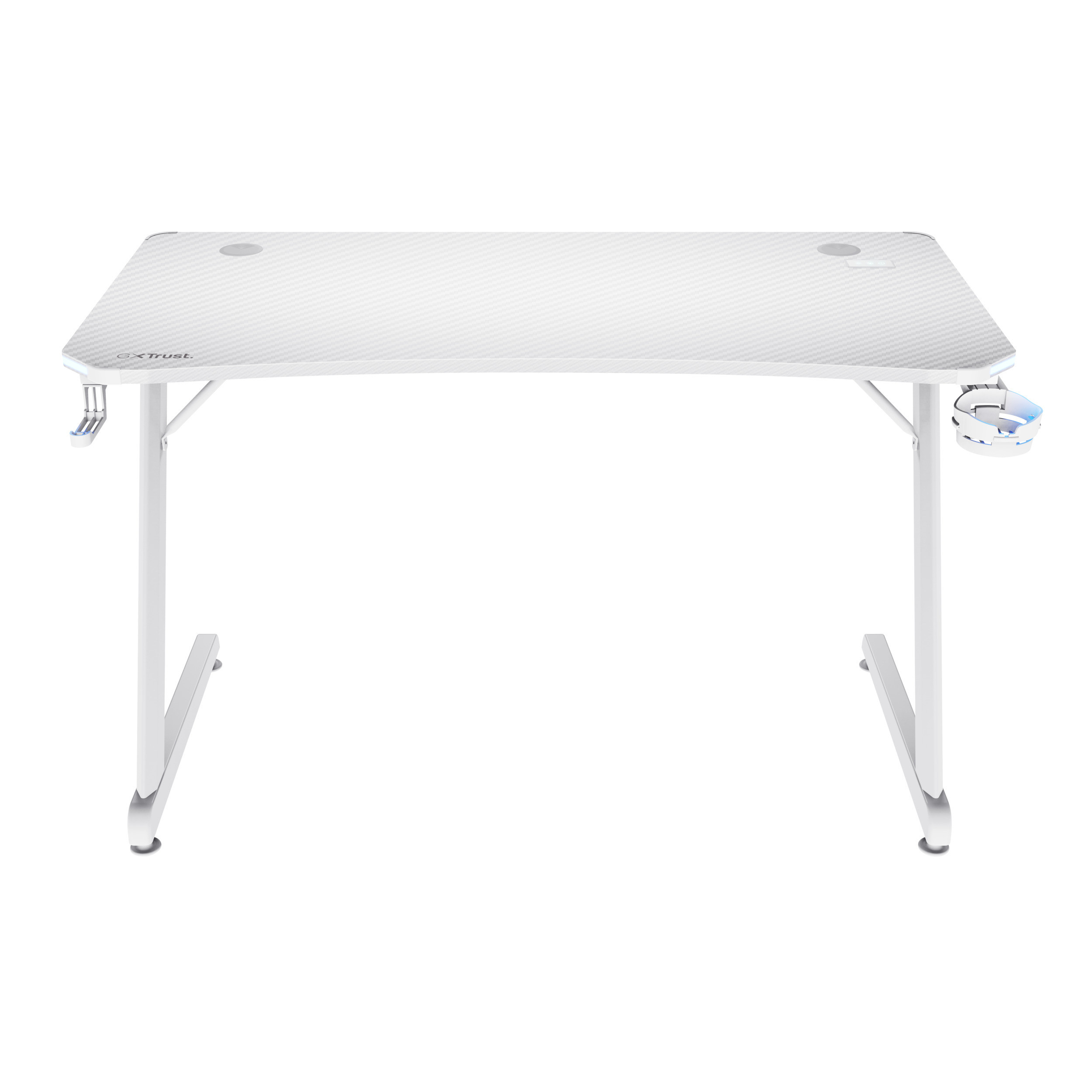 Trust GXT709W Luminus White Scrivania da Gaming con Illuminazione RGB