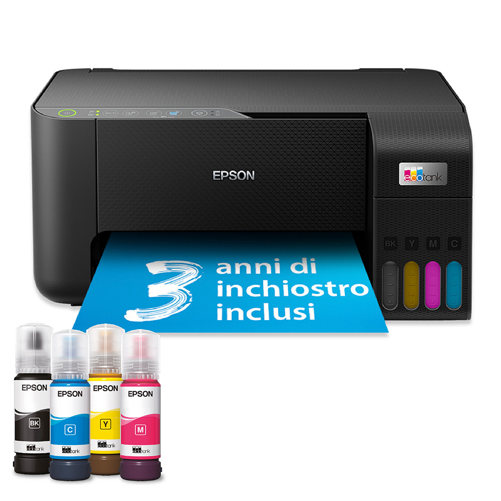Epson ET-2860 Stampante Multifunzione InkJet 33 Pagine a Minuto 4 Serbatoi Wi-Fi