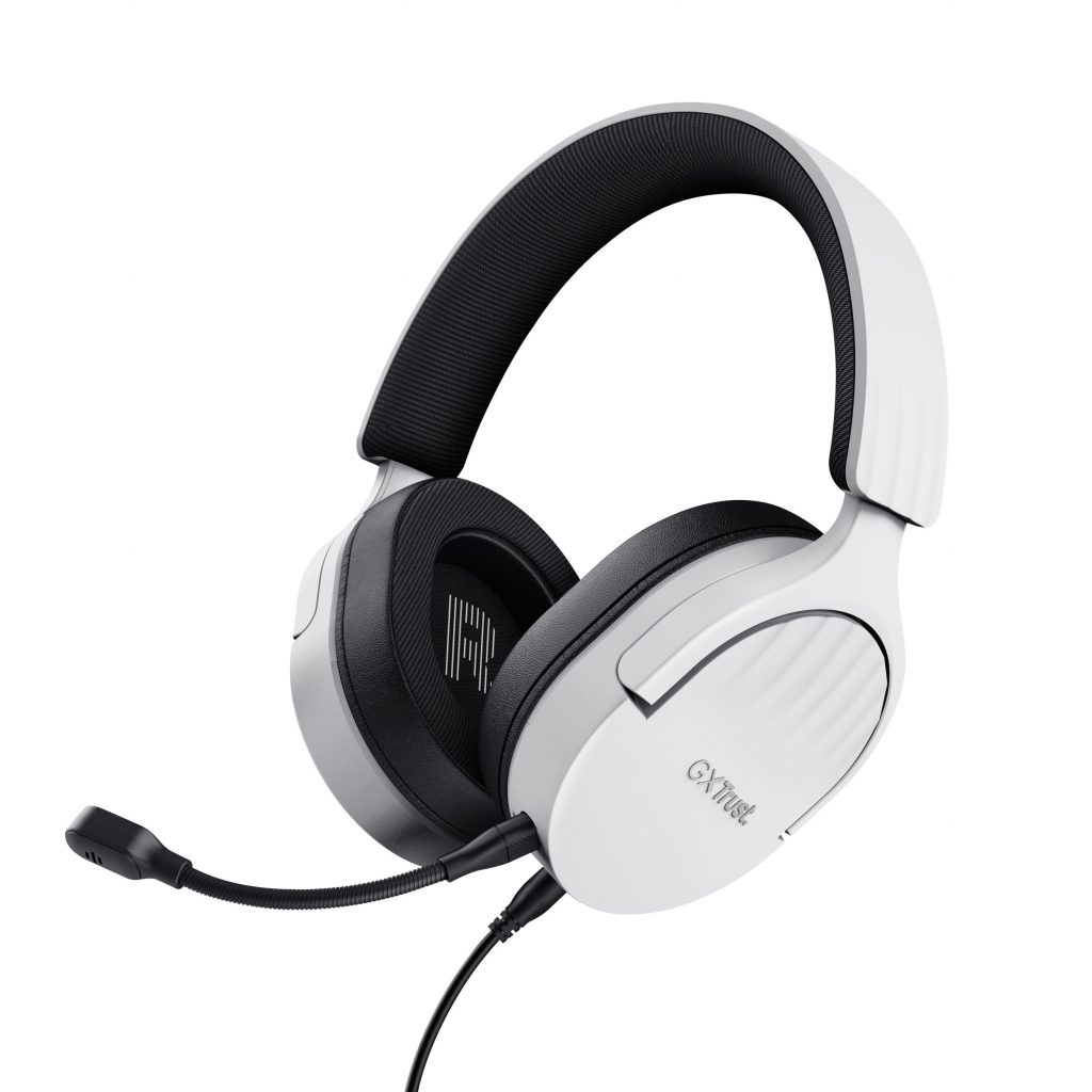 Trust GXT489 Fayzo White Cuffie Gaming per Pc con Microfono Removibile