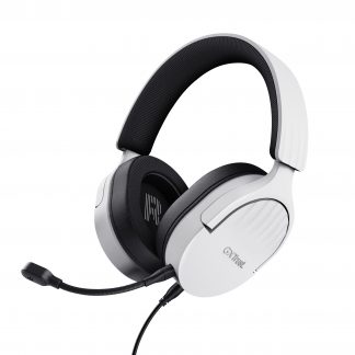Trust GXT489 Fayzo White Cuffie Gaming per Pc con Microfono Removibile