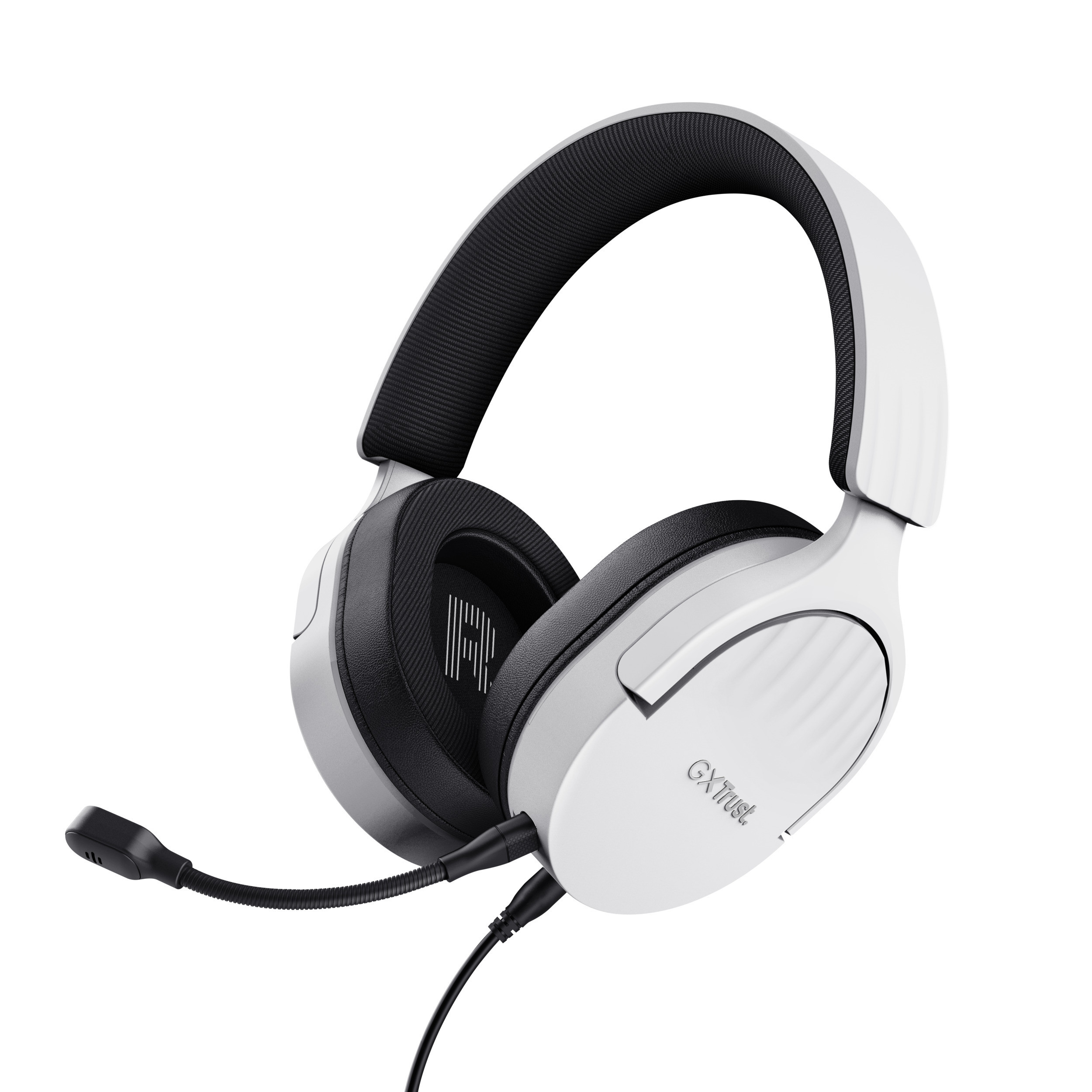 Trust GXT489 Fayzo White Cuffie Gaming per Pc con Microfono Removibile