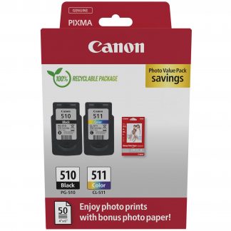 Canon PG-510 - CL-511 Multipack 2 Cartucce Ink Jet con Carta Fotografica