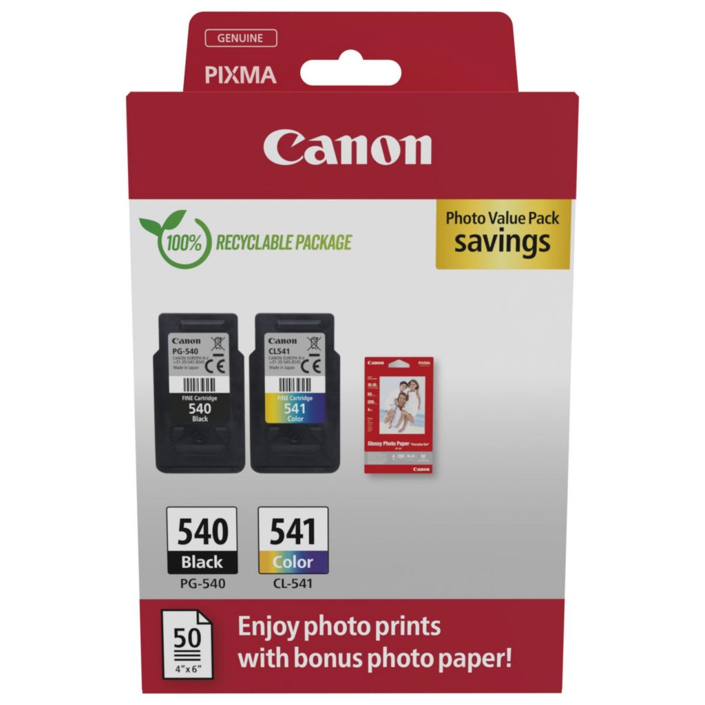 Canon PG540-CL541 Multipack 2 Cartucce Ink Jet con Carta Fotografica