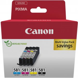 Canon CLI-581 Multipack 4 Cartucce Ink Jet C-M-Y-BK