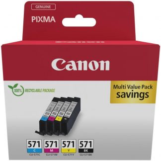 Canon CLI-571 Multipack 4 Cartucce Ink Jet C-M-Y-BK