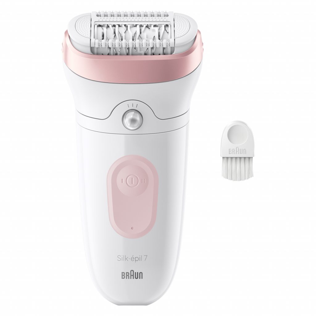 Braun SE7000 Epilatore Wet Dry 40 Pinze Bianco-Rosa