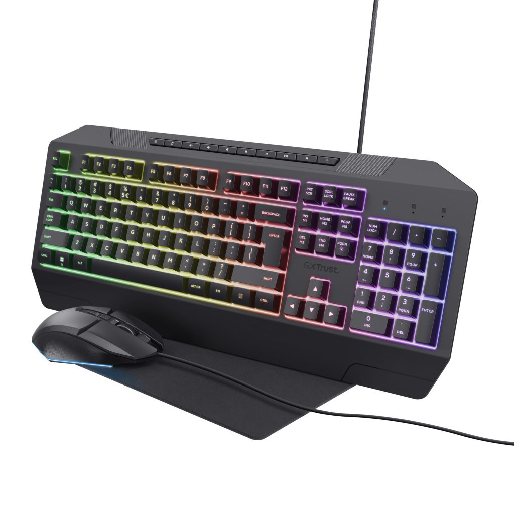 Trust GXT791 Kit Tastiera RGB Mouse e Tappetino