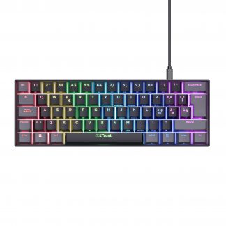 Trust GXT 867 Acira Tastiera Meccanica da Gaming Mini con Illuminazione RGB