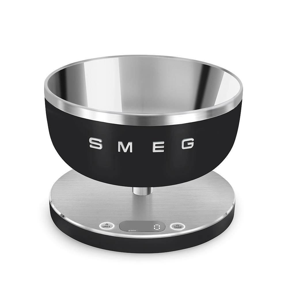 Smeg KSC01BLMWW Nero Opaco Bilancia da Cucina Digitale con Ciotola Portata 5KG