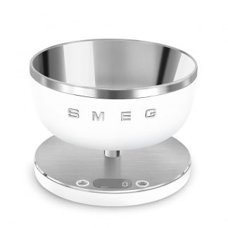 Smeg KSC01WHMWW Bianco Opaco Bilancia da Cucina Digitale con Ciotola Portata 5KG