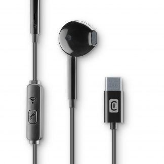Cellular Line AUCAPSULETYPECK Auricolare Nero con Microfono In-ear USB-C