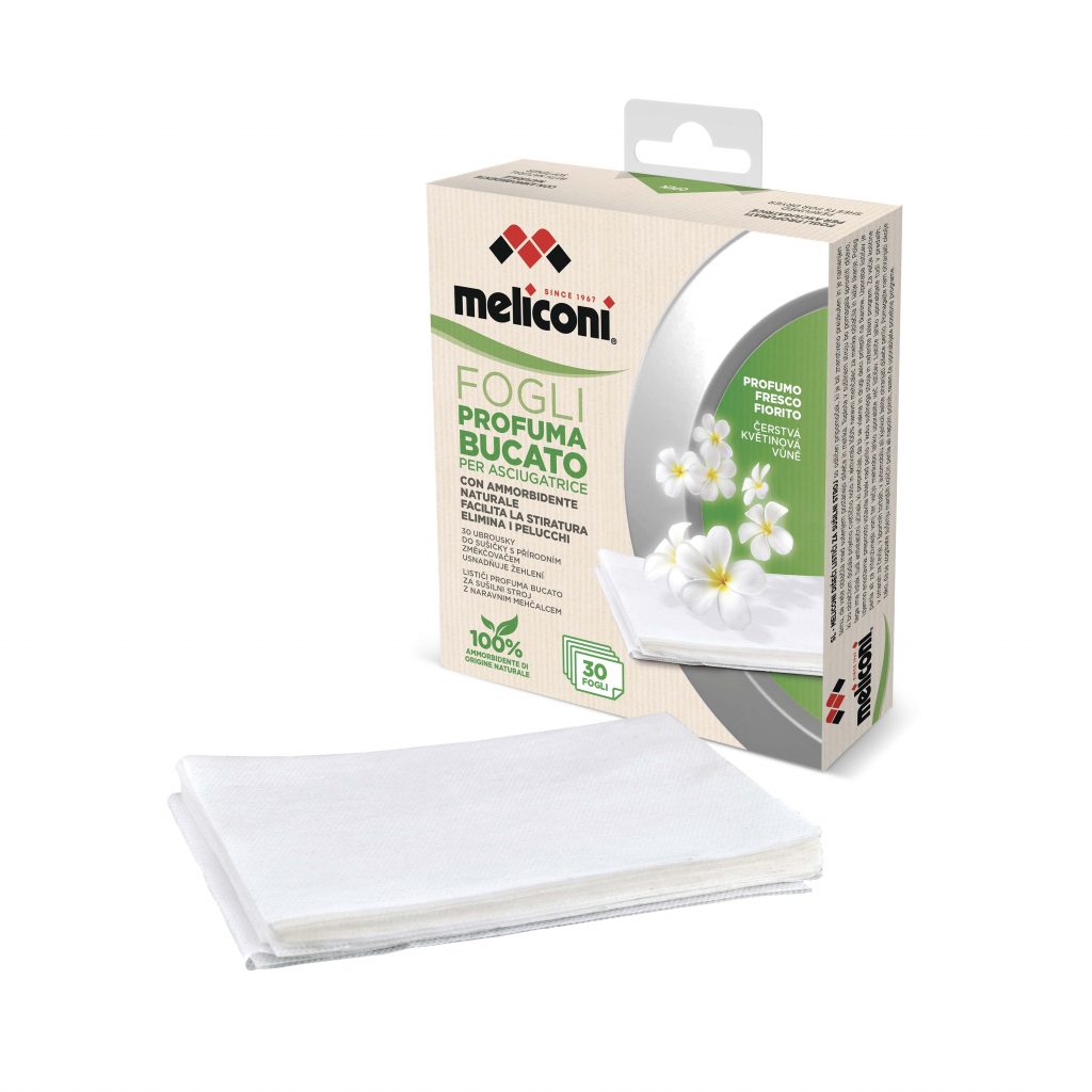 Meliconi Confezione 30 Fogli Profuma Bucato per Asciugatrice Linea Green