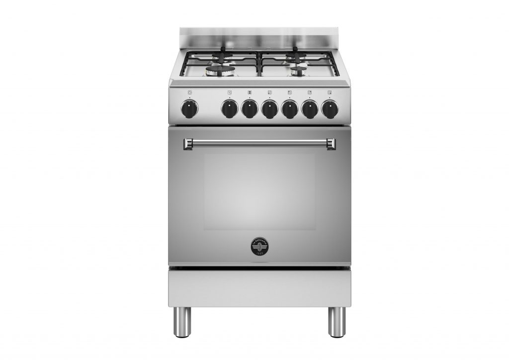 La Germania AMN664EXV24 Inox Cucina a Gas 60CM 4 Fuochi con Forno Elettrico