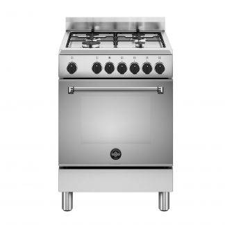 La Germania AMN664EXV24 Inox Cucina a Gas 60CM 4 Fuochi con Forno Elettrico