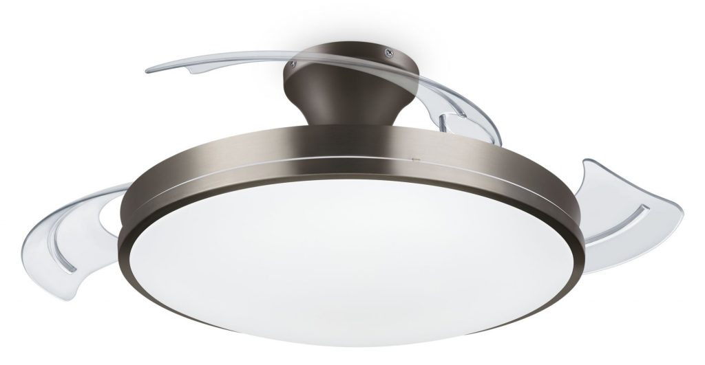 Philips Atlas Nickle Ventilatore da Soffitto 28W con Luce LED