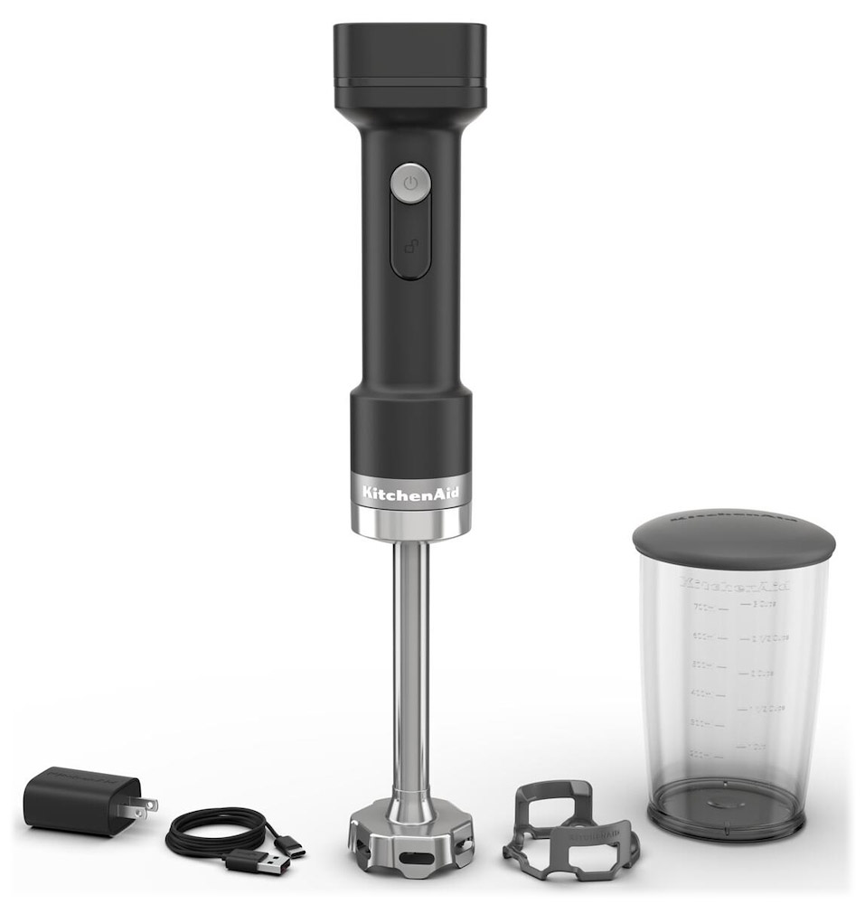KitchenAid Go Frullatore A Immersione Nero Cordless 12V 700ML con Batteria