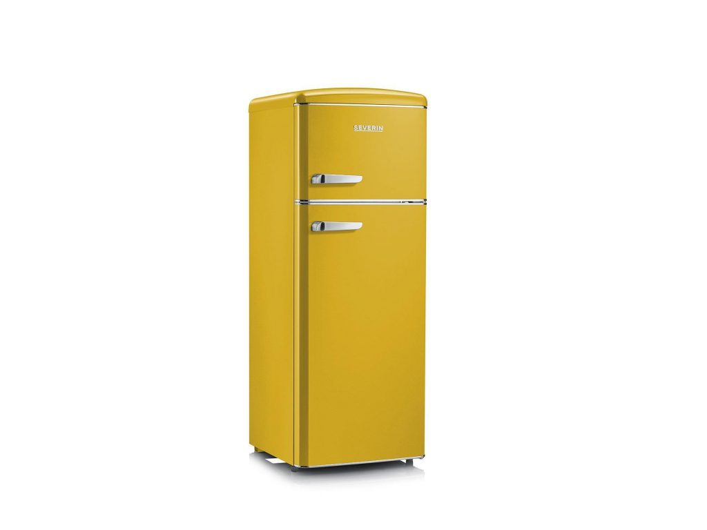 Severin RKG8936 Giallo Frigorifero Doppia Porta 206LT Statico Stile Retro