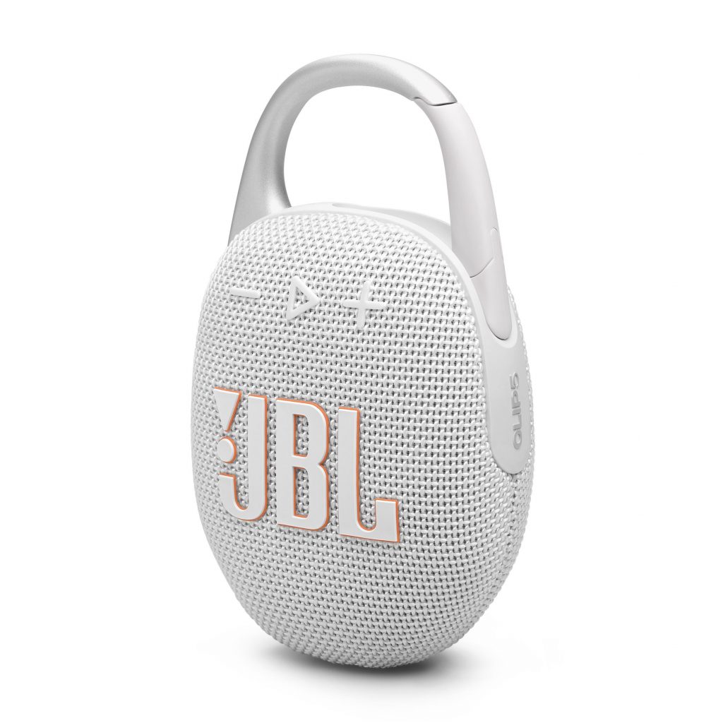 JBL Clip 5 Bianco Mini Speaker Ricaricabile Waterproof e Antipolvere
