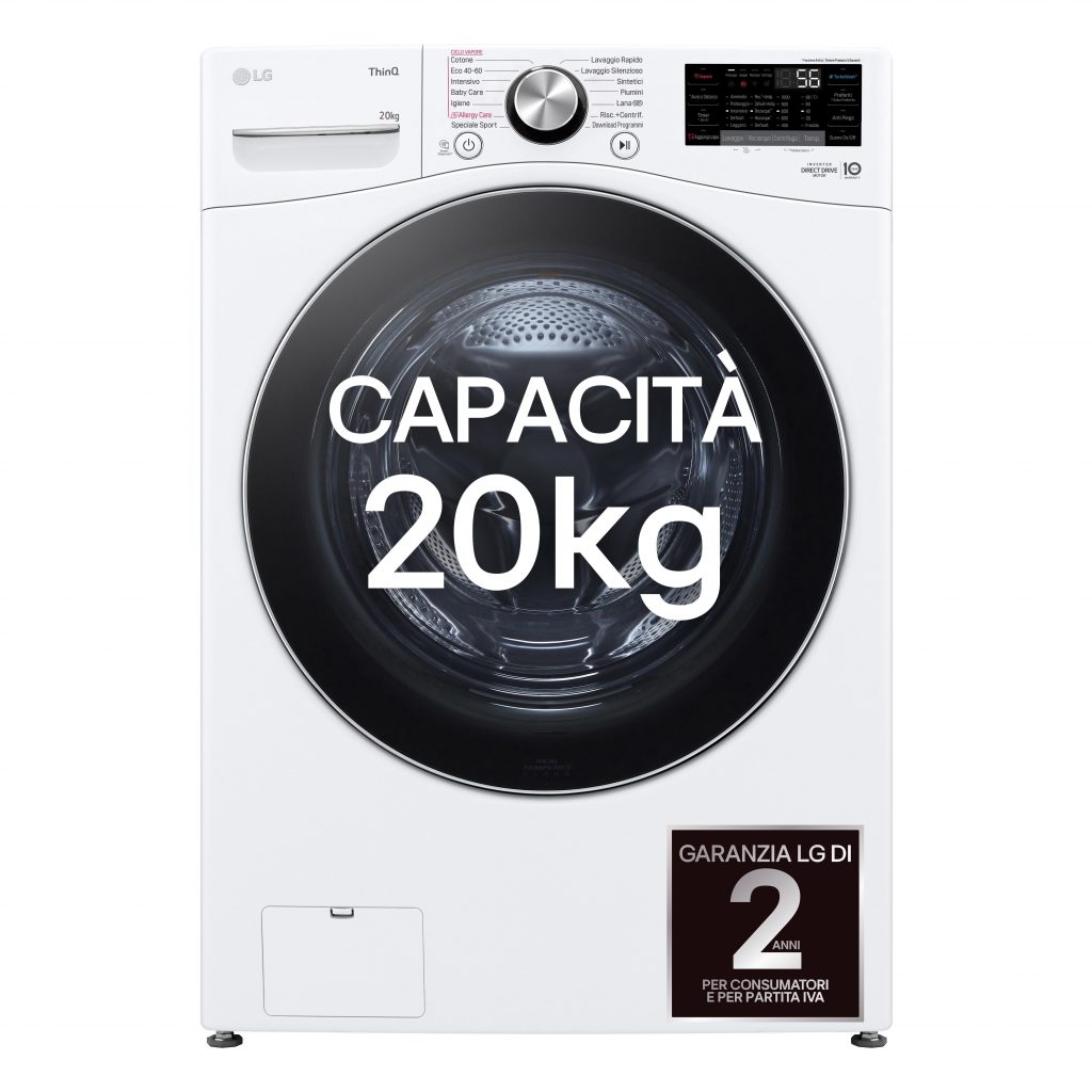 LG F0P3020TSWC Lavatrice Carica Frontale 20KG 1000 Giri Wi-Fi