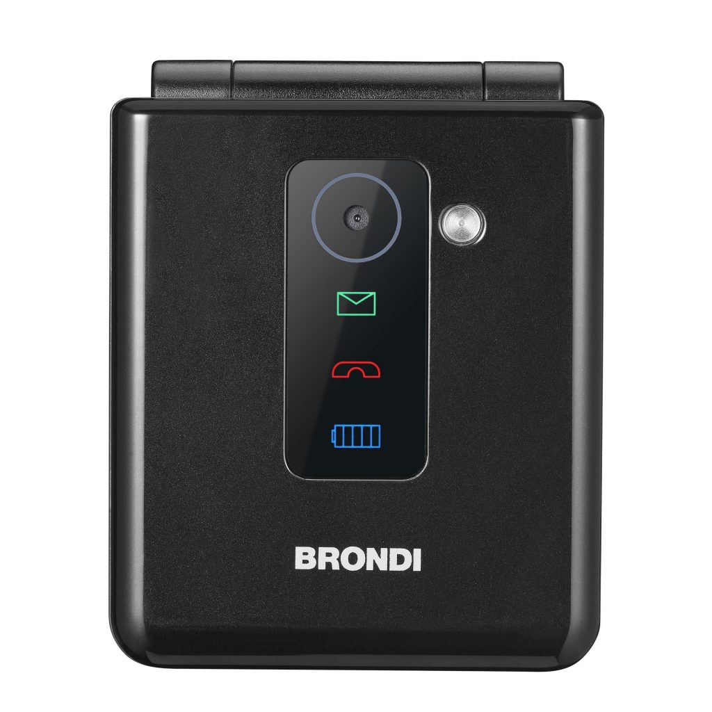 Brondi Flipper Nero Cellulare Flip Dualsim Display 2.4 Pollici